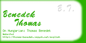 benedek thomas business card